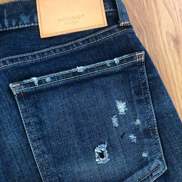 MOUSSY VINTAGE Lancaster Skinny Jeans Blue Denim Distressed Women’s SIZE 25 - Picture 14 of 15